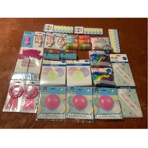 New Little Girls or twin girls Happy Birthday party supplies
